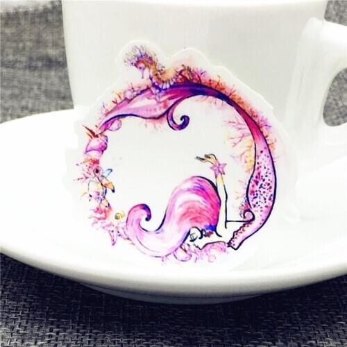 20 Pcs/Lot Marine Life Mermaid Cute Self-made stickers scrapbooking For Cartoon Sticker For Laptop Fridge Skateboard