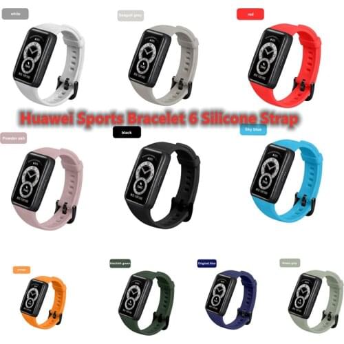 Mult-colors Silicone Watch Straps For Huawei Honor Band 6 Smart Watchband Replacement Bracelet Adjustable Watch Accessories