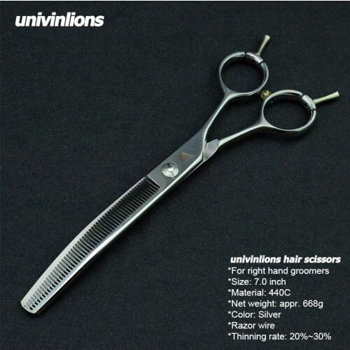 7" Down Curved Thinning Shears Pet Dogs Gromming Scissors Sharp Edge Animals Cat Downward Thinning Scissors Barber Cutting Tools