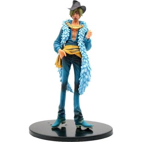 One Piece Pirate Wang 15th Anniversary Ornaments Action Figure Sanji PVC Statue Collection Desktop Decoration Toys For Kid Gift