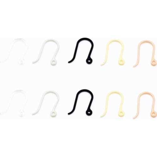 100 PCS 13*9mm Resin Ear Hook 5 Colors Ear Hook Setting DIY Earrings Accessories For Jewelry Making