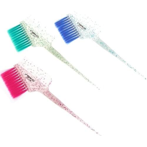 Pro Salon Glitter Hair Color Brushes Hair Dye Brush And Comb For Hair Dye And Root Touch Up Rounded Hair Color Brush