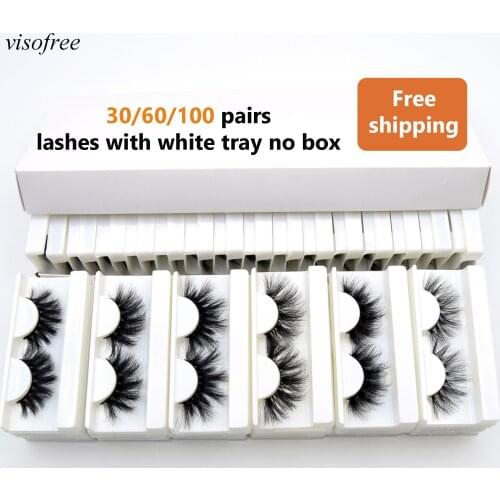 Visofree 25 mm mink eyelashes Wholesale False Eyelashes Cruelty-free Thick Long Faux Mink Lashes In Bulk Dramatic Makeup cilios