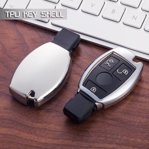 Silver Soft Protective key Case Shell Cover for Mercedes A B C E G GL ML Class