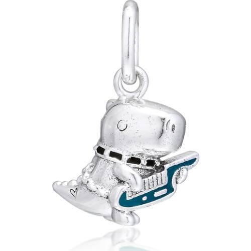 GPY Dino the Dinosaur Charms 925 Original Fit Pandora Bracelet Sterling Silver Charm Beads for Jewelry Making Jewellery GIft