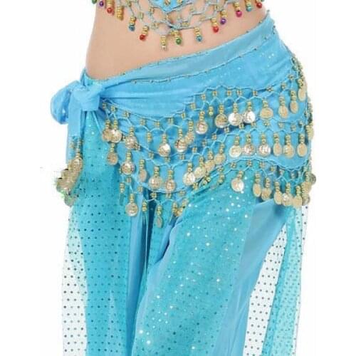 Thailand/India/Arab Dancer Skirt Women Sexy Belly Dance Hip Scarf Wrap Belt Dancer Skirt Female Show Costume Sequins Tassels