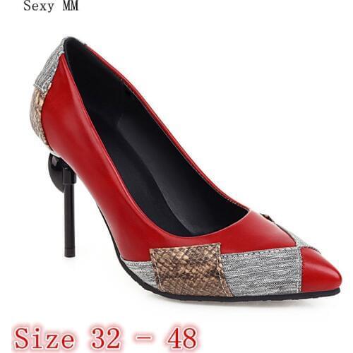 Women High Heels Pumps High Heel Shoes Stiletto Woman Party Shoes Kitten Heels Plus Size 32 33 - 40 41 42 43 44 45 46 47 48