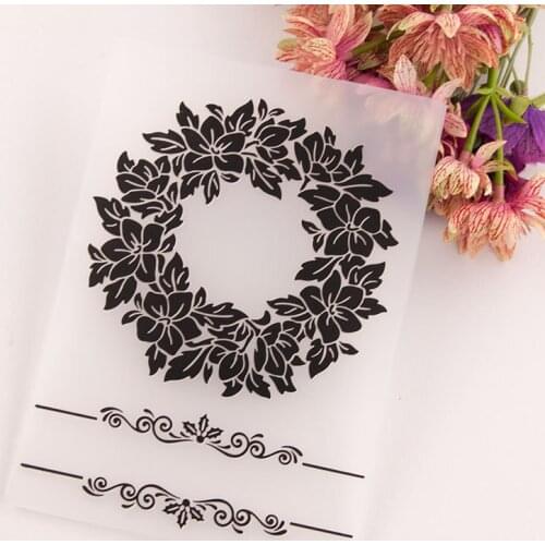 Magic Flower Embossing Folders Plastic for Scrapbooking DIY Template Fondant Cake Photo Album Card Making EM176