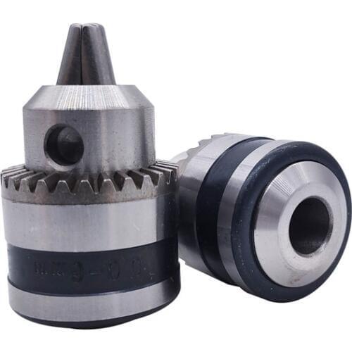 1pcs 0.6-6mm B10 3/8 24UNF Thread Drill Chuck Conversion Drill Chuck Wrench Into Electric Drill Keyless 3 Jaw Chuck