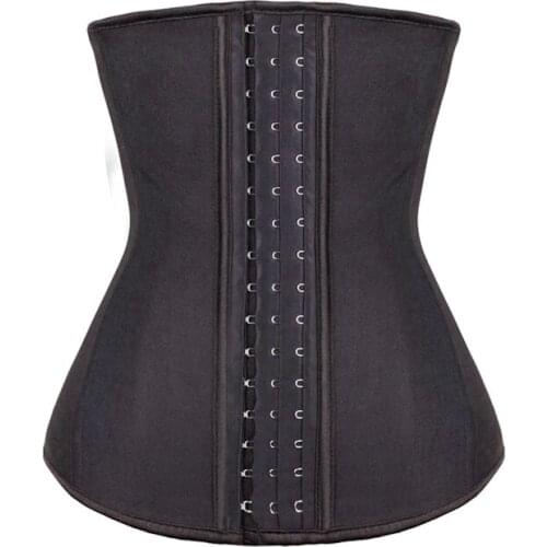100% Latex Waist Trainer long torso Corset 9 Steel Bone Slimming Belt Waist Cincher Modeling Strap Women Body Shaper Shapewear