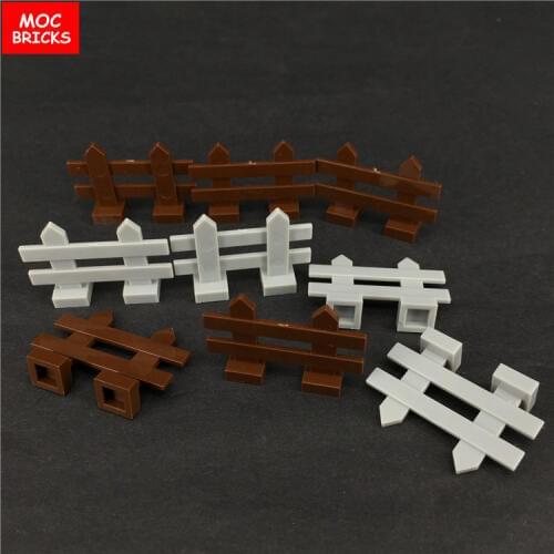 20pcs/lot House 1X4X2 Light gray& Brown Picket Fence fit with 33303 Brand New Educational building block bricks kids toys