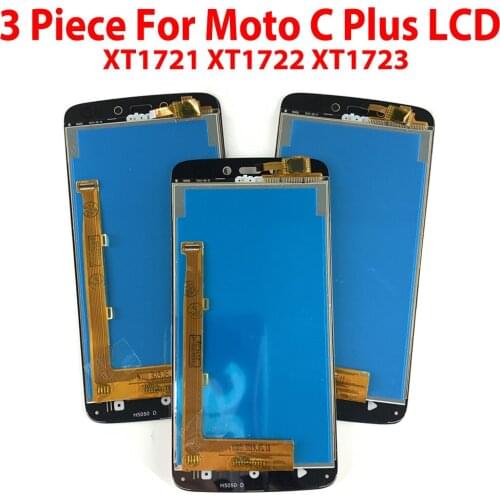 3 Piece/lot For Motorola Moto C Plus XT1721 XT1722 XT1723 XT1724 LCD Display Touch Screen Assembly Original For Moto C Plus