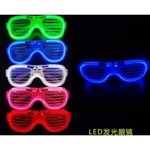 5/10/15/20 Pairs LED Light Up Toys Glow in the Dark Party Supplies glowing cosplay Glasses Shutter Shades Flashing Wedding