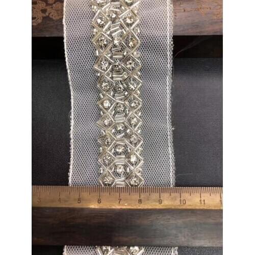 Wide about 2cm-6cm 500yards/lot Polyester Woven Jacquard Ribbon embroider Trims with Sequins Trims Quilt Accessories LS-213