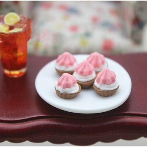 9pcs Mini Artificial Cake Dessert Dollhouse Miniature Food Fake Cake Model Home Crafts Photography Props Furnitture Decoration