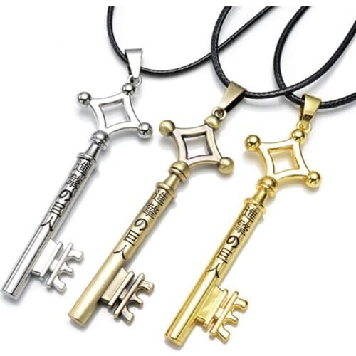 Anime Attack on Titan Shingeki No Kyojin Erens Key Wings of Freedom Tree of Life Cosplay Pendant Rope Necklace Jewelry