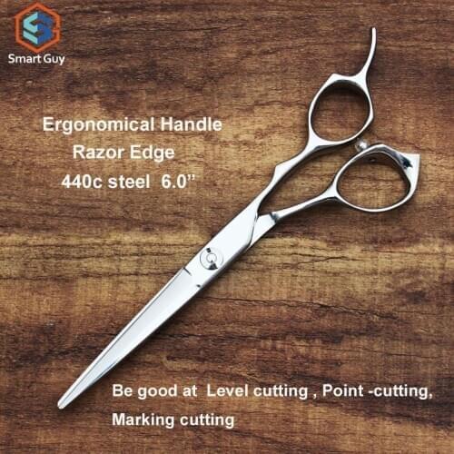 Free shipment 6.0" inch Japan 440C steel hair stylist scissors professional, S27-60