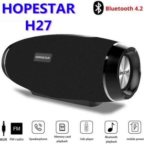 Hopestar wireless column bluetooth speaker FM radio USB Mp3 music boombox Column Wireless outdoor Portable bluetooth speaker