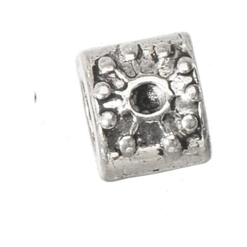 Beads Charms Round Cords Bracelets Circle DIY Crystal Or Rhinestone Vintage Silver Big Hole Metal Jewelry Findings 10*8mm 20pcs