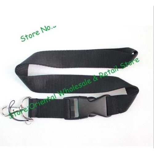 Black logo neck Lanyard Strap , Badge ID , Detachable Keychain ,Cell Holder