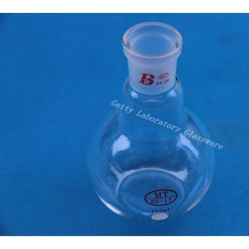 Flat bottom flask, single neck,150 ml, joint 24/29, heavy wall (Borosilicate glass 3.3)
