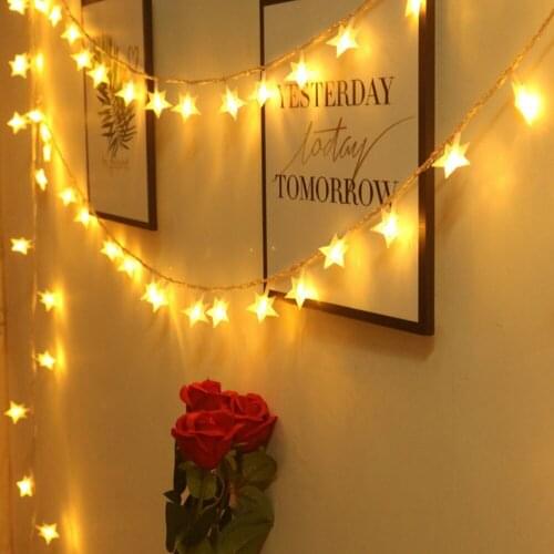 1/3/5/10m LED Star String Fairy Lights Christmas Garland Battery USB Powered Wedding Party Holiday Curtain Lamp For Home Decor