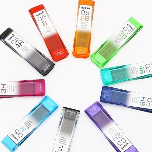 4pcs/lot 0.3/0.5/0.7/0.9mm Nano Dia Hi-quality Black Mechanical pencil leads Writing Supplies