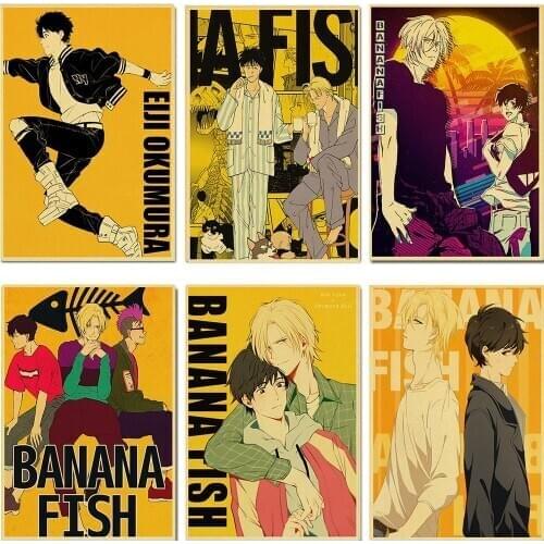 Classic Japanese Anime Banana fish 02 Retro Poster Wall Stickers For Living Room Home Bar Art Decoration