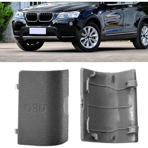 Car Interior Kick Panel Cap Cover Left OBD Plug Cover LHD for -BMW F25 X3 F26 X4 2009-2018 51439190686 51437243111 Grey