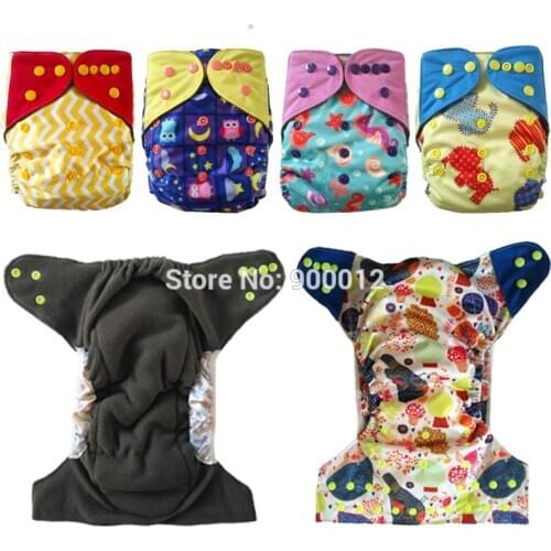ALL IN ONE Charcoal Bamboo Baby Cloth Diaper Nappy Washable Reusable,Bamboo terry layer,microfiber Insert,Double Gussets AIO