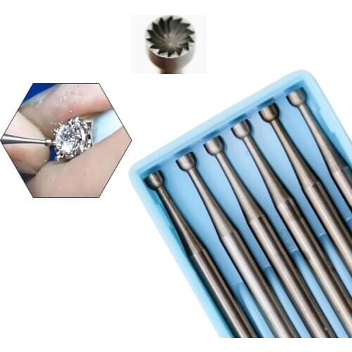 Cup Burs Steel Burs Series 6Pcs /lot For One Size jewelry tools Diamond Polishing & Engraving Twist Drill burs