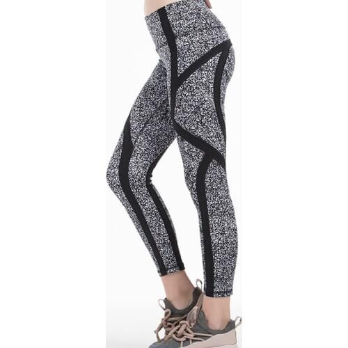 New 2020 Women Sports Tight Back Waist Leggings Sexy Yoga Gym Tummy Control Leggings Stripe splicing Pants