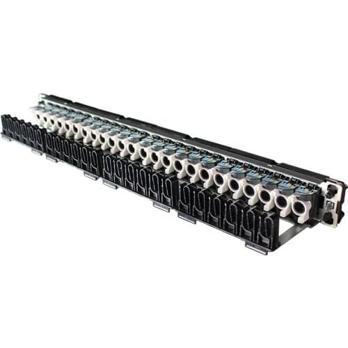 UTP 1U Cat6 24 Ports Toolless Rackmount Colored Keystone Jacks RJ45 Patch Panel