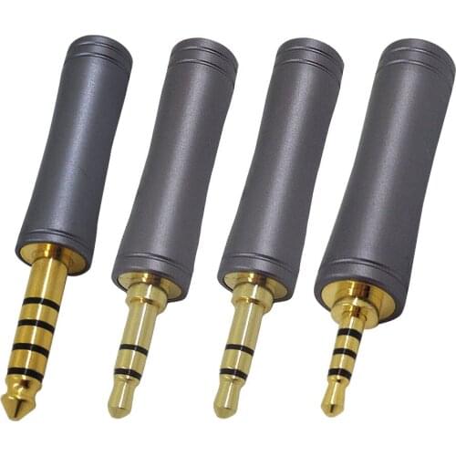 Straight Adapter Gold-Plated Speaker Cable Extender 4.4mm Balanced Male 2.5mm Female for Sony NW-ZX300A MP3 Audio Player