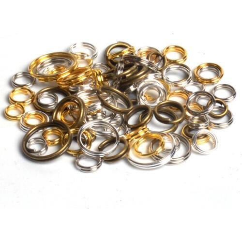 200pcs/lot 4 5 6 8 10 12 mm Open Jump Rings Double Loops Gold Silver Bronze Color Split Rings Connectors For Jewelry Making DIY
