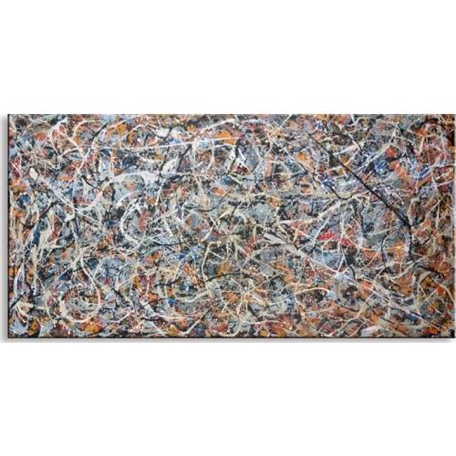 Hand Painted oil painting Dafen artist Liang Canbin created large-scale abstract oil painting Size:80x160 inch