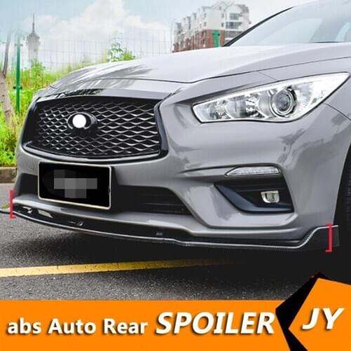 For Infiniti Q50 Body kit spoiler 2018-2019For Infiniti Q50 ABS Rear lip rear spoiler front Bumper Diffuser Bumpers Protector