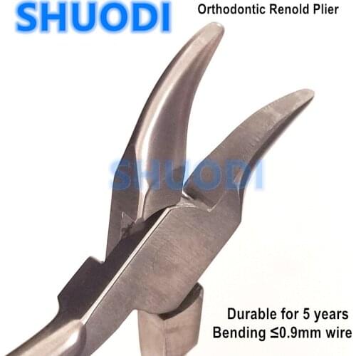 Dental Orthodontic Renold Plier Forming & Contouring Plier Dental Wire Bend Plier Angled Lab Adam Forcep Tool Max for 0.9mm Wire