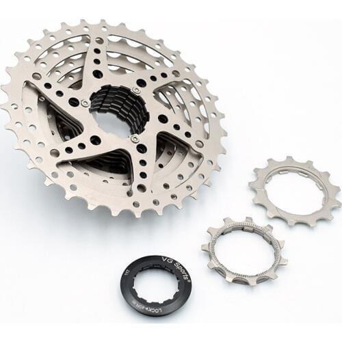 Silvery MTB 11-32 36 40 42 46 50 T 9 Speed Cassette Bicycle Freewheel Sprocket Cdg 9S Mountain Bike Freewheel Ultralight Super