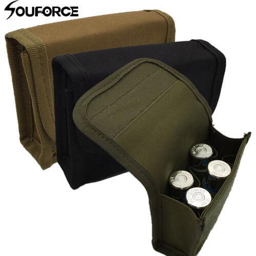 High quality 3 Color 10 Rounds Shells Bullet Pouch Tactical Rifle Shotgun Stock Nylon Magazine Holder Waist Bag for Hunting