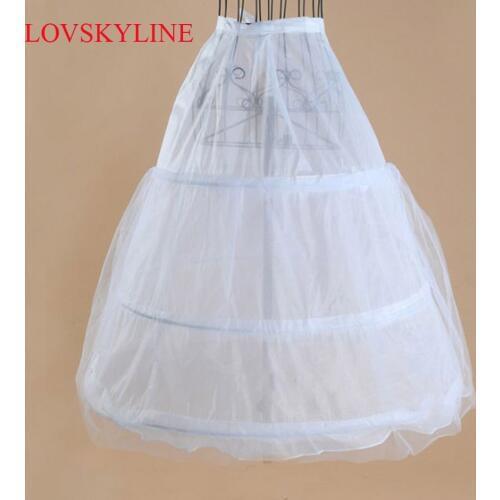 In Stock 3 Hoops Petticoats for wedding dress Wedding Accessories Free Shipping Crinoline Cheap Underskirt For Ball Gown