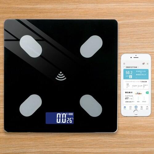 LCD Digital Screen Smart BMI Fat Scale Household Weighing Scale Intelligent bluetooth APP Android IOS USB Charging