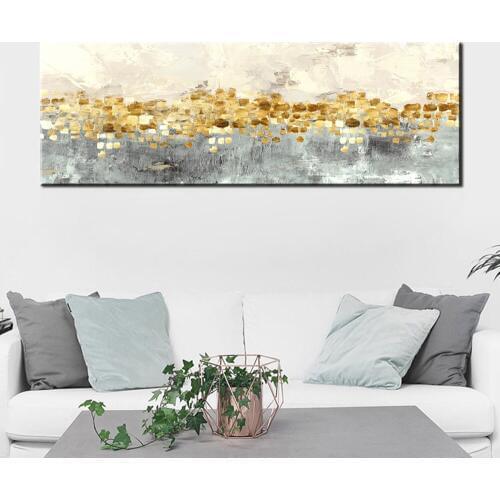 Golden dots Wall art Canvas Prints Abstract Graffiti Art Paintings On The Wall Modern Cuadros Pictures For Living Room Decor