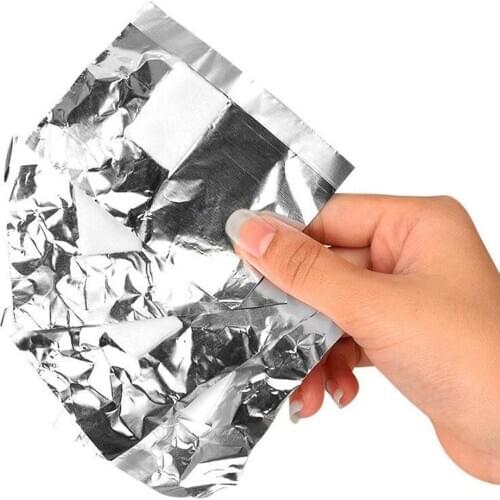 100Pcs Aluminium Foil Nail Wraps Nail Art Soak Off Acrylic Gel Polish Remover