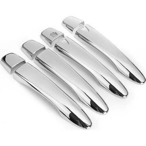 For Nissan Navara NP300 2015-2020 Chrome Car Door Handle Cover Trim Sticker Decor Accessories with Smart Key Holes 4PCS