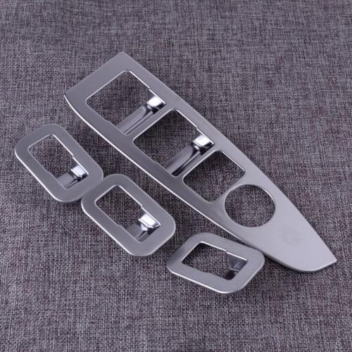 4Pcs/set ABS Chrome Interior Door Window Switch Panel Cover Trim Sticker Fit for Mazda CX-5 2012 2013 2014 2015 2016