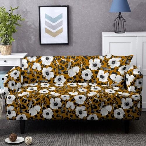 Abstract Animal Fur All-cover Sofa Cover For Living Room 1/2/3/4 Seater Elastic Soft Slipcover Washable Couch Covers