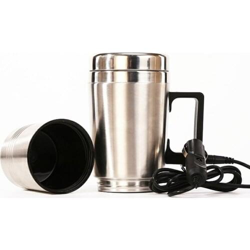 24 V Car Heating Cup Water Heater Kettle Electric Kettle Coffee Tea Boiling Heated Mug Water Heater Travel kettle For Car
