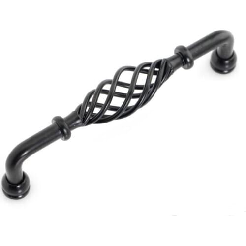 Black Birdcage Cabinet Pull Handle And Bar Knob ( C:C:128MM L:135MM )