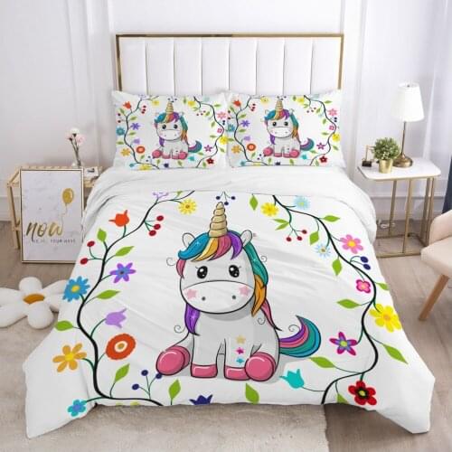 Cartoon Childrens Bedding set for kids baby boy girls Duvet cover set pillow case Bed linens Quilt cover 140x200 CarGarland